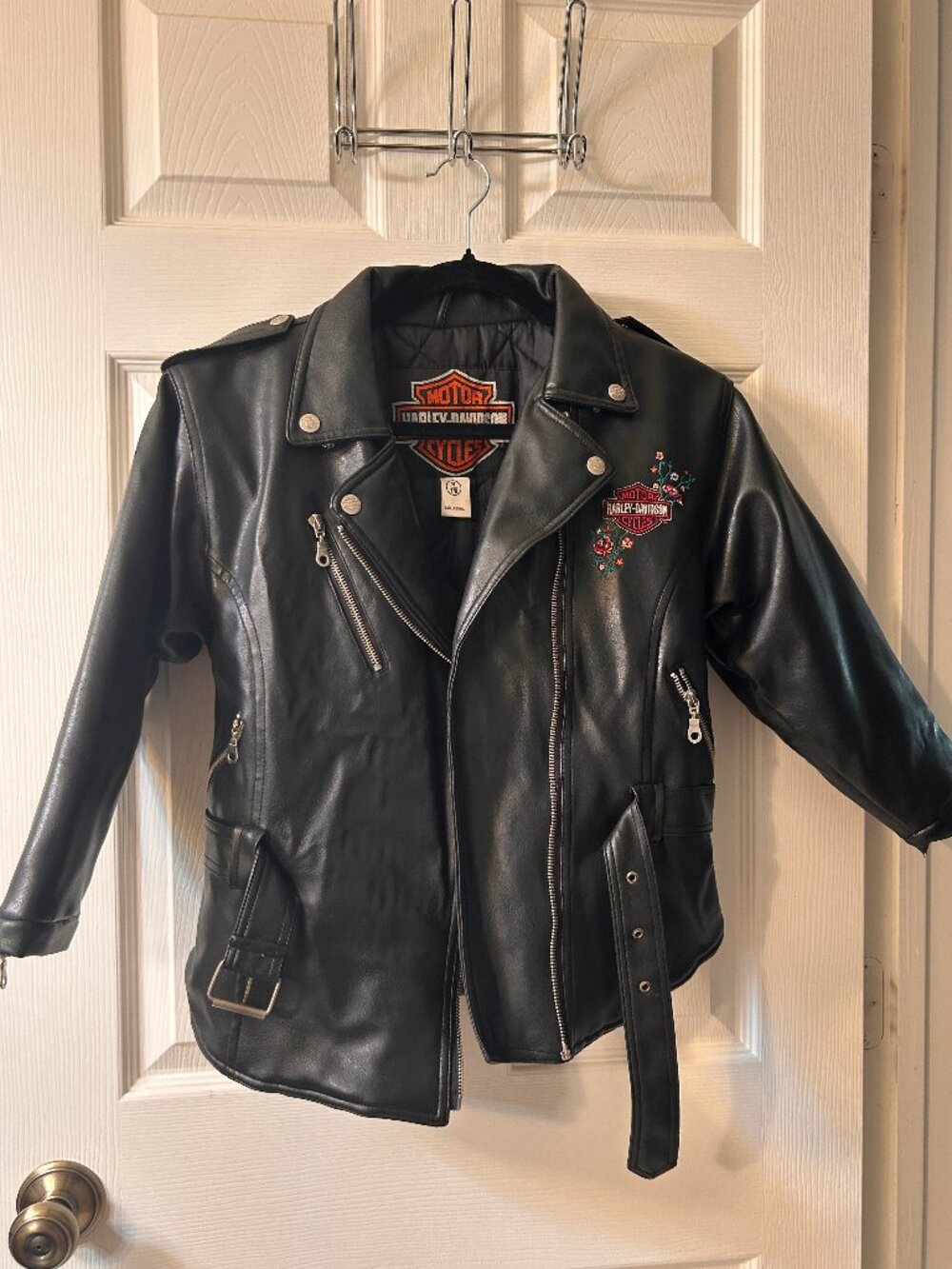 Girls Faux Leather Harley Davidson Jacket
